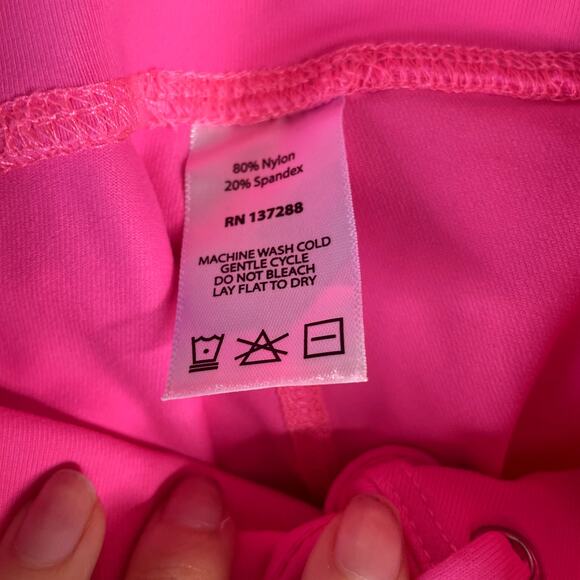 YEAR OF OURS Hot Pink Lace Up‎ Leggings High Waist XS Extra Small - Picture 4 of 4